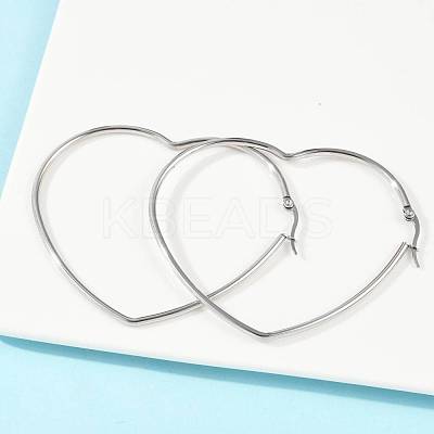 Tarnish Resistant 201 Stainless Steel Hoop Earrings EJEW-A052-11B-1