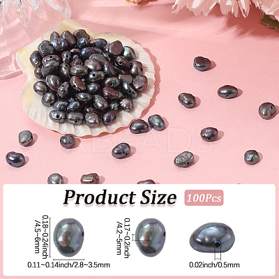 100Pcs Natural Baroque Pearl Keshi Pearl PEAR-LT0001-07-1