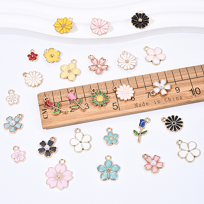28 Styles Alloy Enamel Charms ENAM-YW0004-84-1