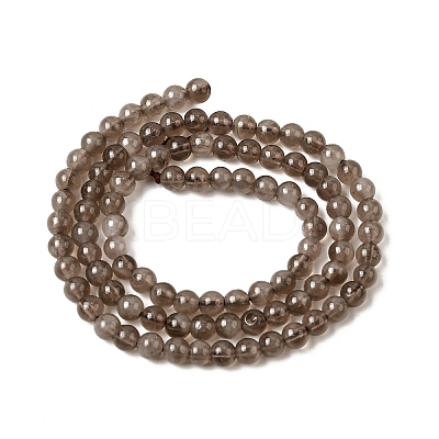 Natural Smoky Quartz Beads Strands X-G-B167-A09-4mm-1