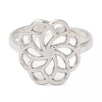 Non-Tarnish 304 Stainless Steel Open Cuff Rings RJEW-K245-80P-1