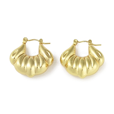 Ion Plating(IP) 304 Stainless Steel Hoop Earrings for Women STAS-I304-09G-1
