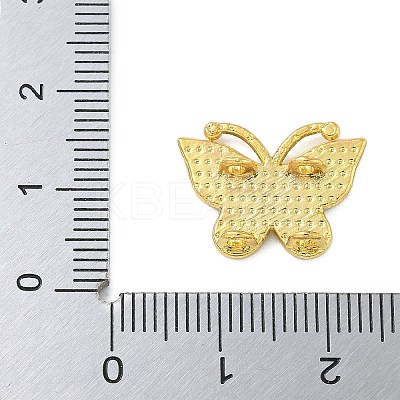 Rack Plating Brass Enamel Butterfly Connector Charms KK-A234-026G-1