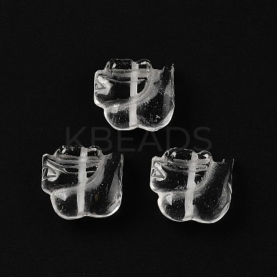 Chinese Zodiac Natural Quartz Crystal Carved Beads G-D300-01D-1