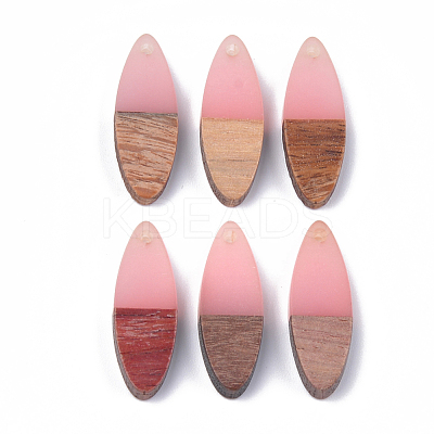 Resin & Walnut Wood Pendants RESI-S358-18B-1