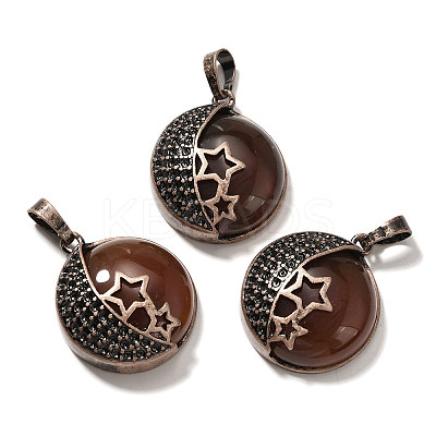 Natural Red Agate(Dyed & Heated) Pendants G-P560-01R-14-1