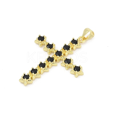 Brass Micro Pave Cubic Zirconia Pendants KK-D317-110G-1