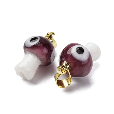 Handmade Lampwork Pendants LAMP-S069-06G-02-1