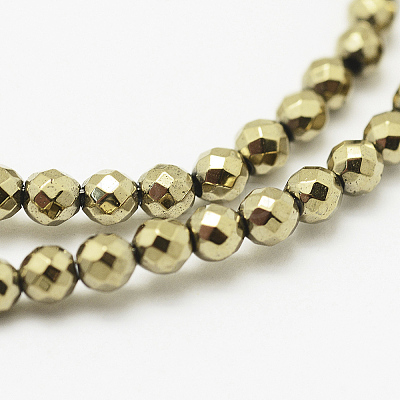 Round Non-magnetic Synthetic Hematite Beads Strands X-G-D617-4mm-27-1