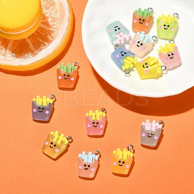 35Pcs 7 Colors Transparent Resin Pendants RESI-CJ0003-14-1
