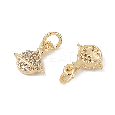 Brass Micro Pave Clear Cubic Zirconia Pendants KK-S367-16A-1
