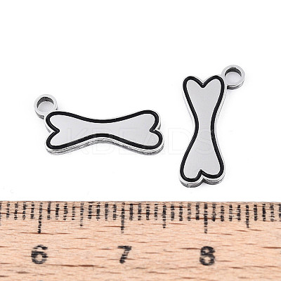304 Stainless Steel with Enamel Pendants STAS-T073-25P-1