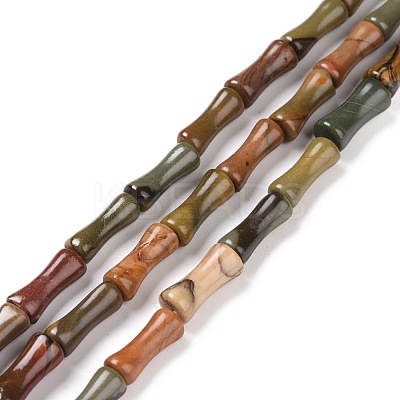 Natural Picasso Stone/Picasso Jasper Beads Strands G-P475-04-1