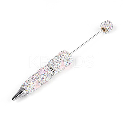 Fishtail Resin & Polymer Clay Pave Rhinestone Ball-Point Pen AJEW-T013-05E-1