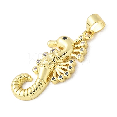 Brass Micro Pave Cubic Zirconia Pendants KK-S511-04C-G-1