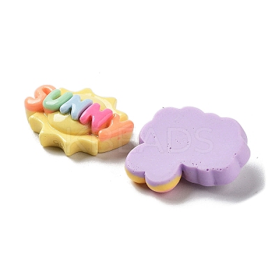 Macaron Color Opaque Resin Decoden Cabochons RESI-K035-03-1