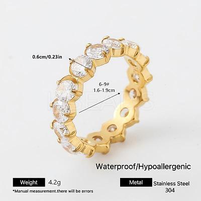 304 Stainless Steel Finger Rings for Women MF5435-19-1