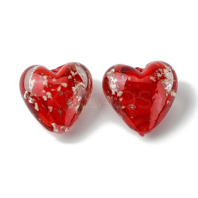 Luminous Handmade Gold Sand Lampwork Beads FOIL-B001-03C-1