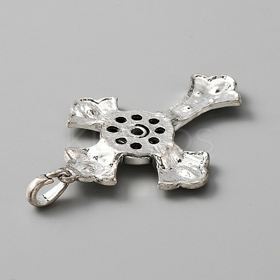 Alloy Rhinestone Hang Snap Base Pendants FIND-WH0145-76B-1