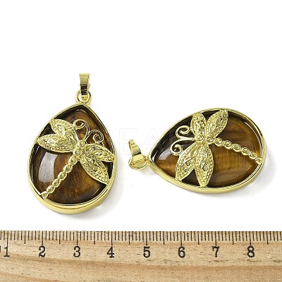 Natural Tiger Eye Pendants G-G900-01G-07-1