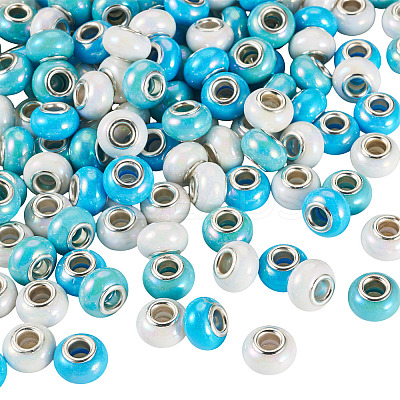 150Pcs Opaque Resin European Beads RESI-TA0004-72C-1