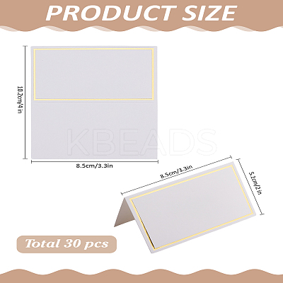 30Pcs Paper Table Place Cards AJEW-LP0004-21-1