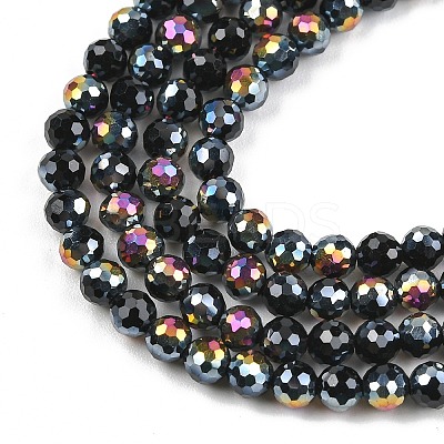 Electroplate Transparent Glass Beads EGLA-B013-02A-FR13-1