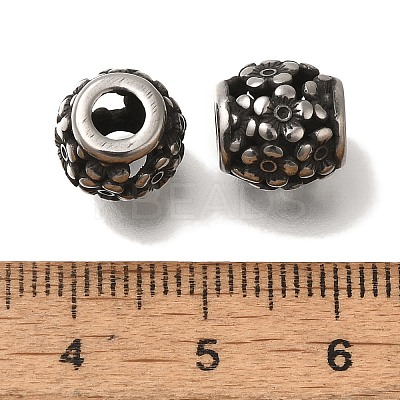 304 Stainless Steel European Beads STAS-D191-05R-AS-1