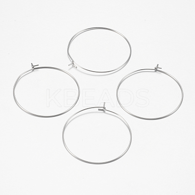 316 Surgical Stainless Steel Hoop Earrings Findings STAS-F149-32P-B-1
