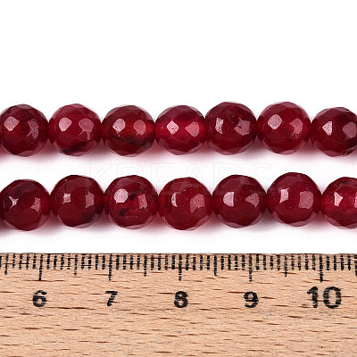 Dyed Natural White Jade Beads Strands X-G-T139-8mm-60-04-1