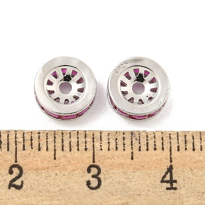 925 Sterling Silver Micro Pave Cubic Zirconia Beads STER-U002-15C-P-1