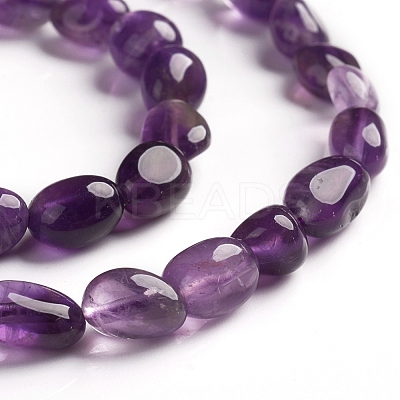 Natural Amethyst Beads Strands G-D0002-B33-1