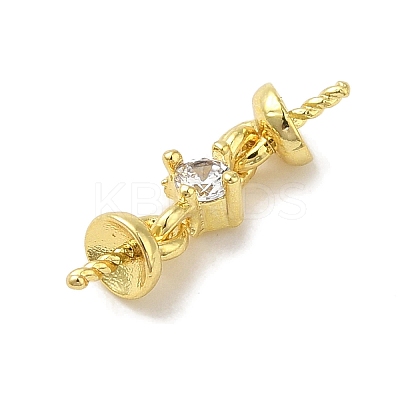 Brass Micro Pave Cubic Zirconia Peg Bails LS-KK-K371-19G-1