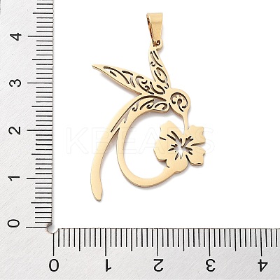 304 Stainless Steel Pendants Ion Plating(IP) STAS-U030-11G-1