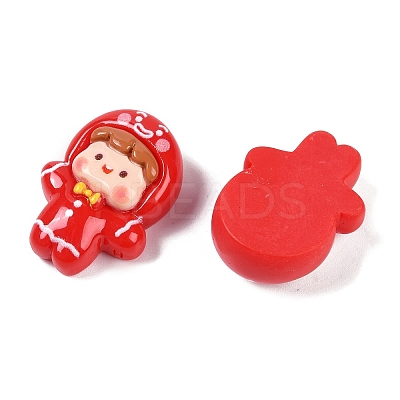 Christmas Opaque Resin Decoden Cabochons LS-CRES-M036-12F-1
