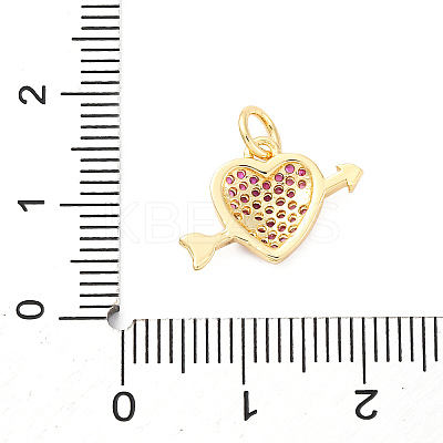 Brass Micro Pave Cubic Zirconia Pendants KK-S510-26G-1