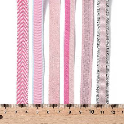 18 Yards 6 Styles Polyester Ribbon SRIB-Q022-D05-1