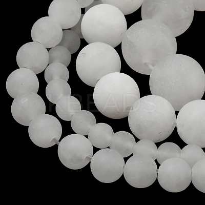 4 Strands 4 Style Natural White Jade Beads Strands G-OC0002-87-1