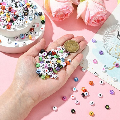1400Pcs 7 Styles Opaque & Transparent Acrylic Beads MACR-YW0003-34-1