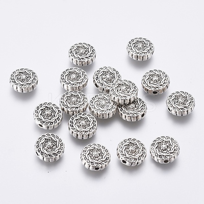 Tibetan Style Alloy Beads TIBEB-R022-AS-LF-1