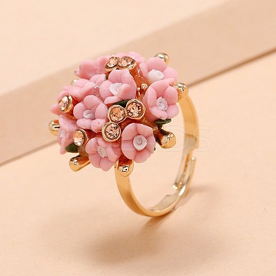 Alloy Rhinestone Finger Rings for Women WG4BC41-03-1