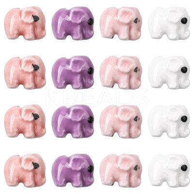 18Pcs 4 Colors Handmade Porcelain Beads PORC-FS0001-43-1