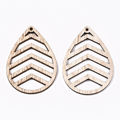 Unfinished Hollow Wood Big Pendants WOOD-N006-120-1