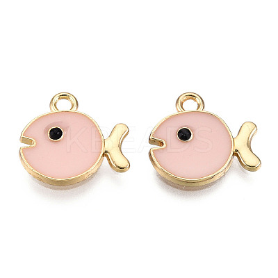 Light Gold Plated Alloy Pendants ENAM-T009-19C-1