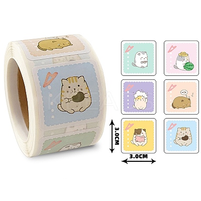 6 Style Thank You Stickers Roll STIC-PW0006-028B-1