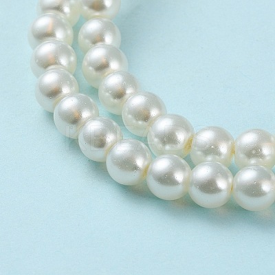 Baking Paint Pearlized Glass Pearl Round Bead Strands X-HY-Q003-6mm-02-1