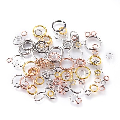 Brass & Stainless Steel Open Jump Rings STAS-XCP0001-18-1