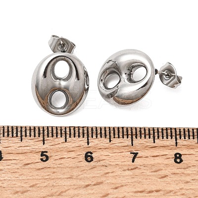 6 Pairs 304 Stainless Steel Stud Earrings EJEW-P340-02P-1