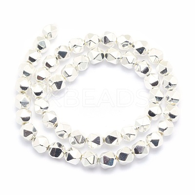 Electroplate Non-magnetic Synthetic Hematite Beads Strands G-L485-07A-S-1