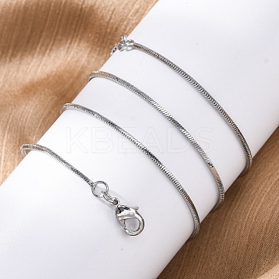 Brass Snake Chains Necklaces for Women NJEW-D302-14P-1